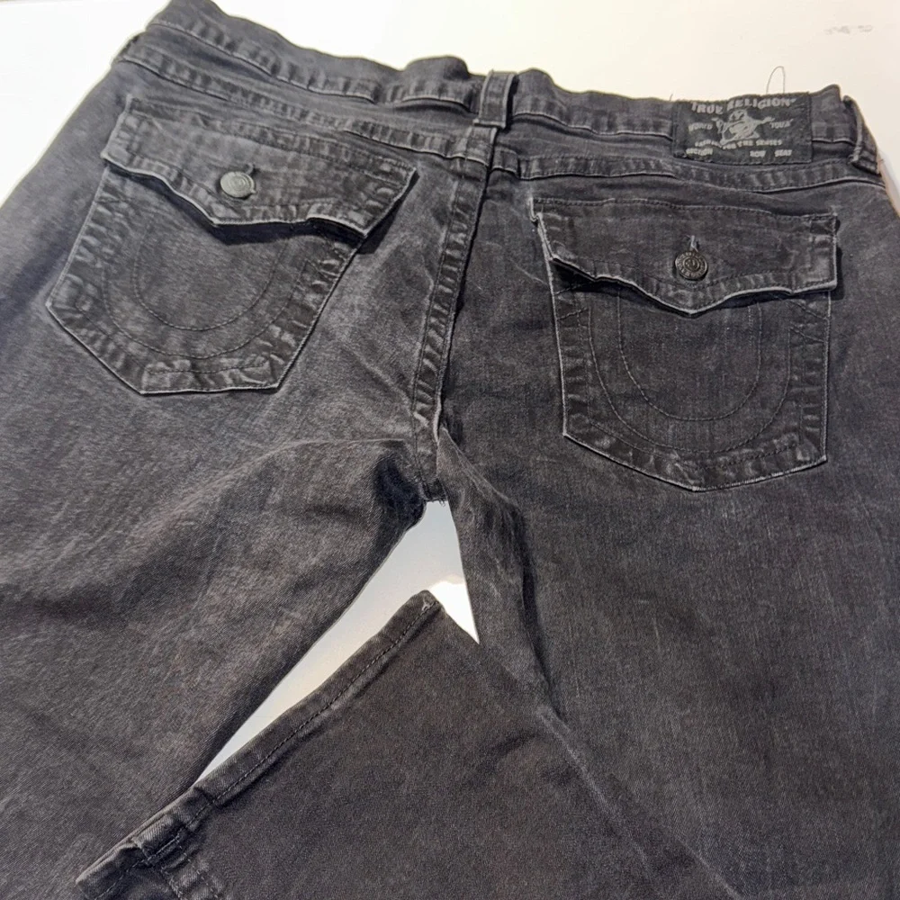 True Religion Men's Black‎ Straight Jeans